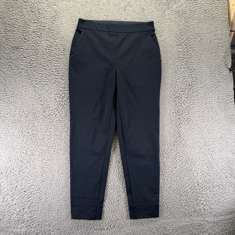Ministry of Supply Pant Women 8 Blue Polyester Ankle Tapered Performance Pull-On